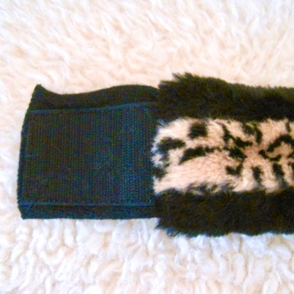 Leopard/Black Faux Fur Headband - Picture 8 of 8